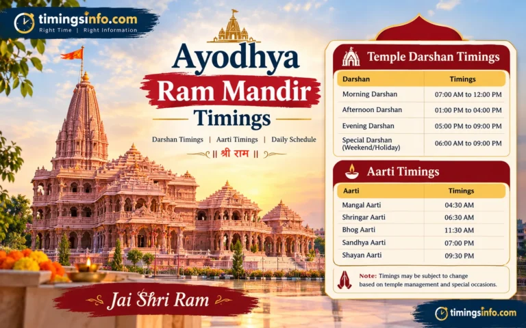 Ayodhya Ram Mandir timings