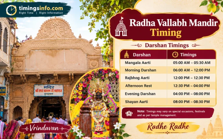 Radha Vallabh Mandir timings complete travel guide Vrindavan Radha Vallabh Mandir timings